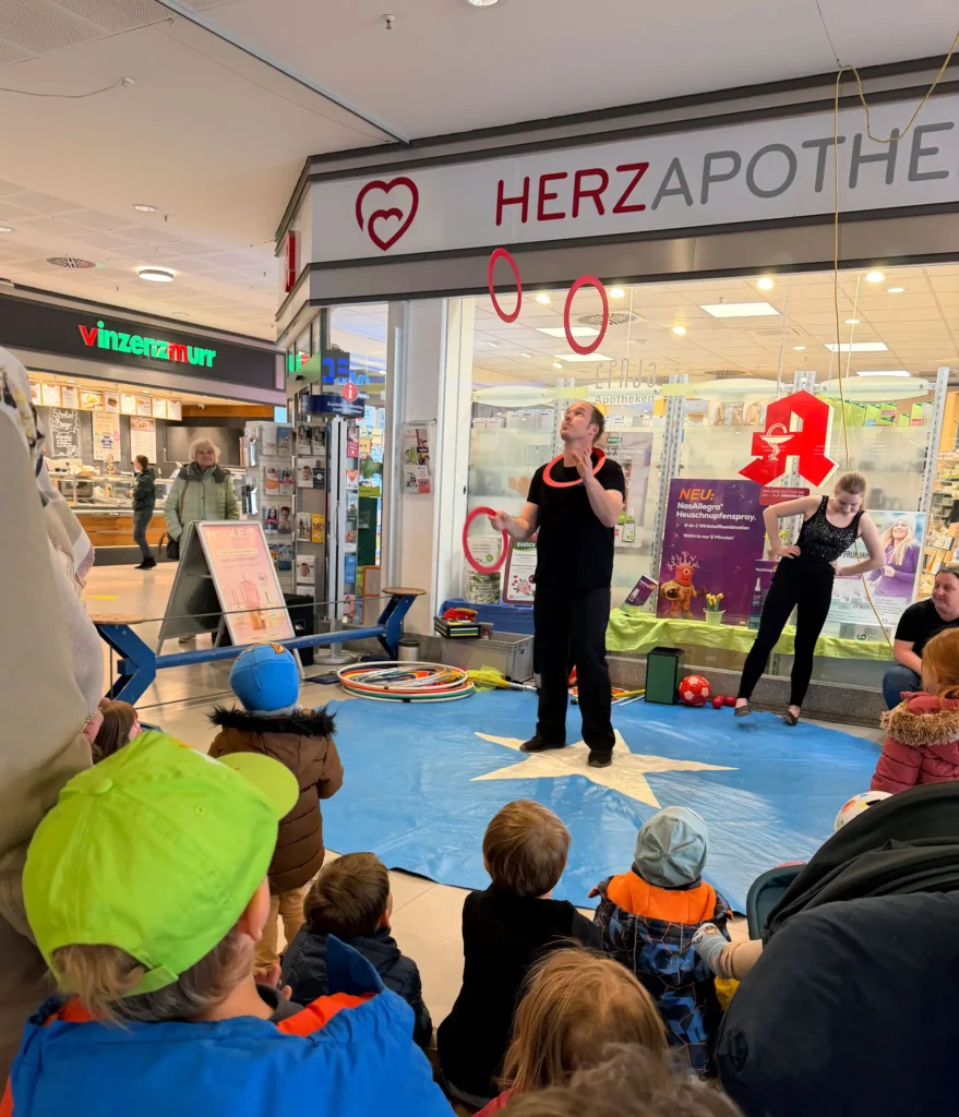 Vorführung Jonglieren